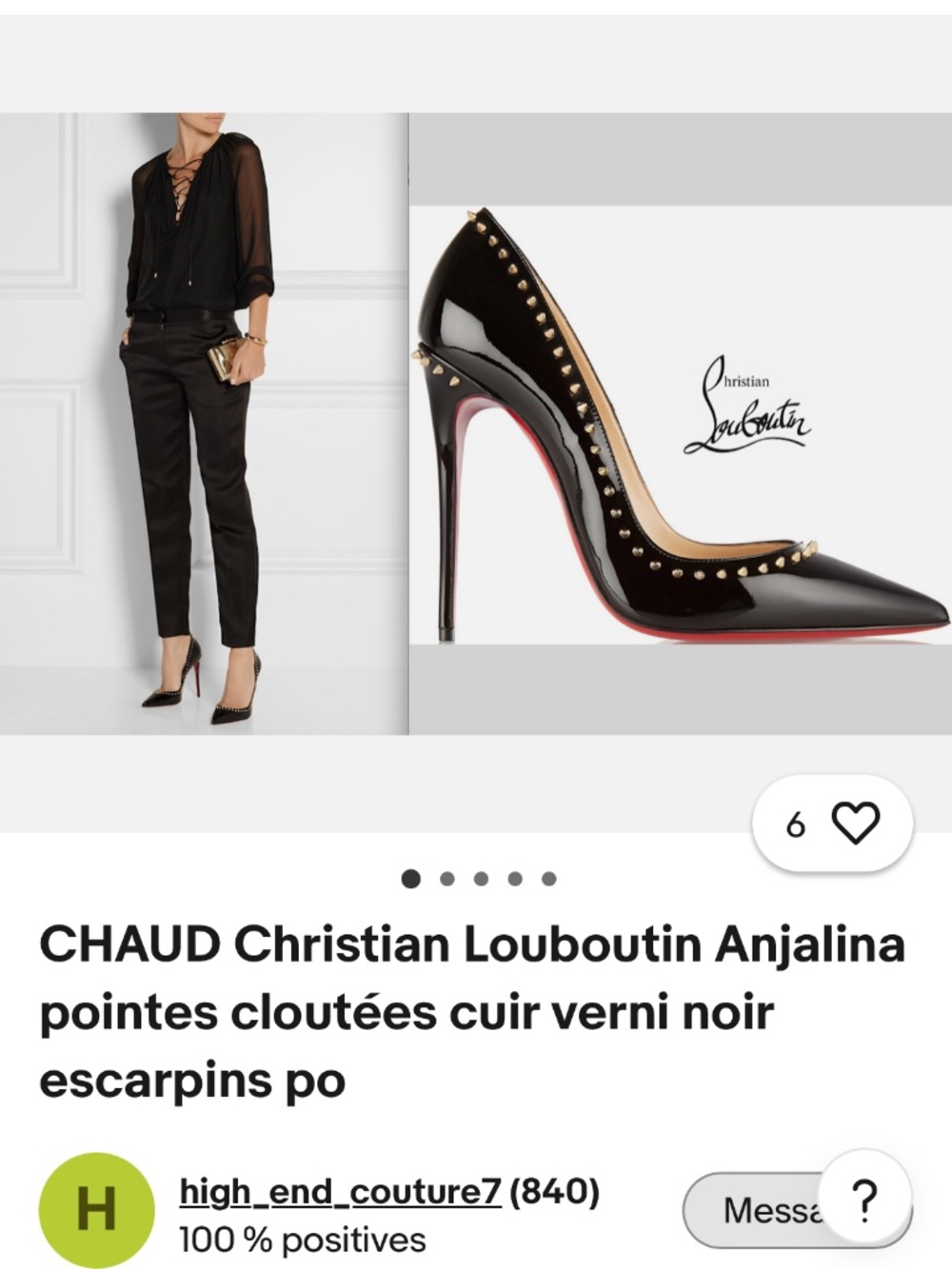 Christian Louboutin size 8 Made in Paris - in wonderful condition - Picture 5 of 5